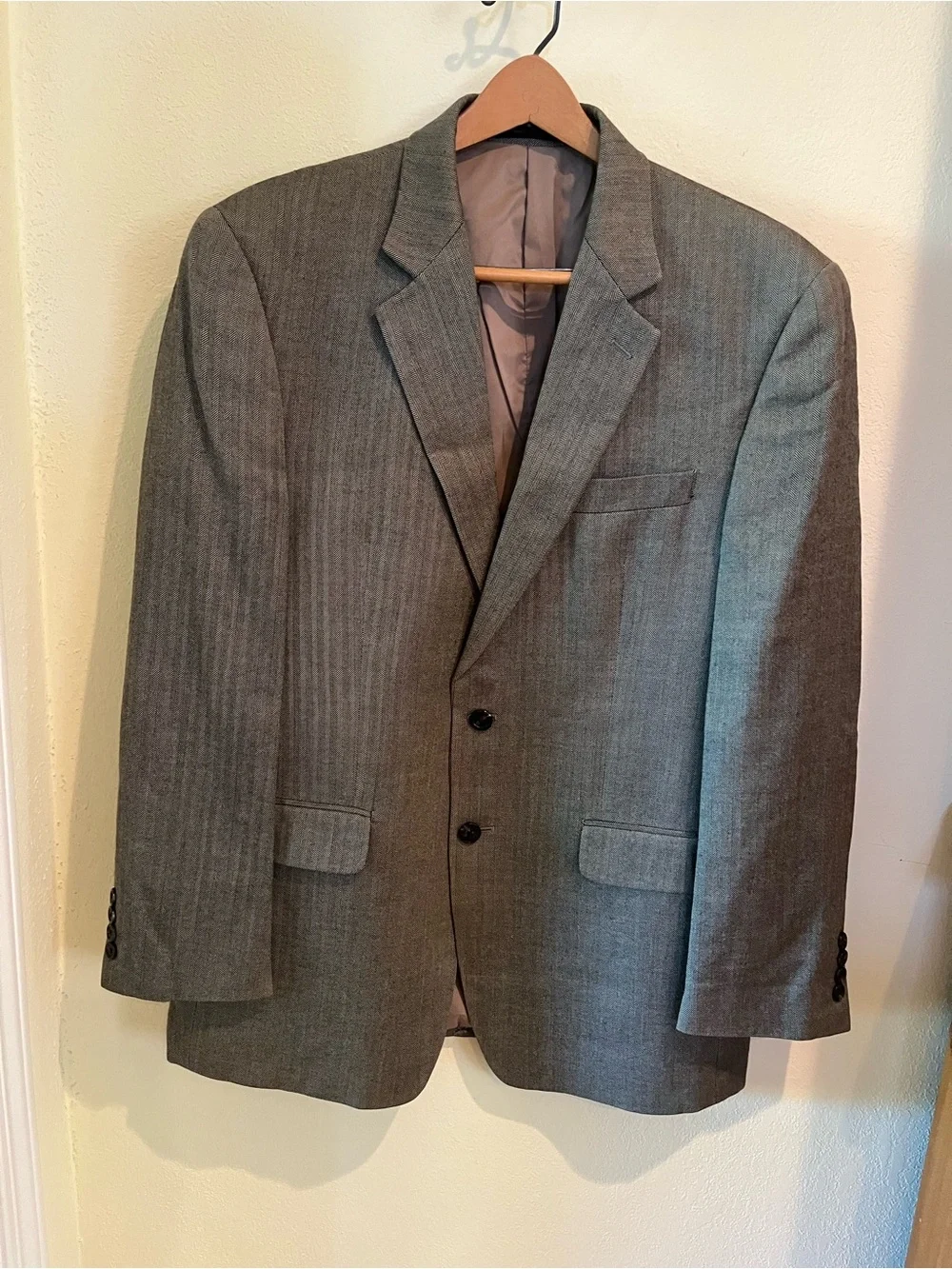 Ralph Lauren Men's 40R Olive Green Single-Breasted Wool Silk Sport Coat
